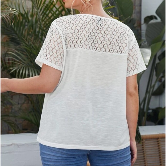 V-neck Top with Lace accent New w/out Tags - Picture 2 of 7